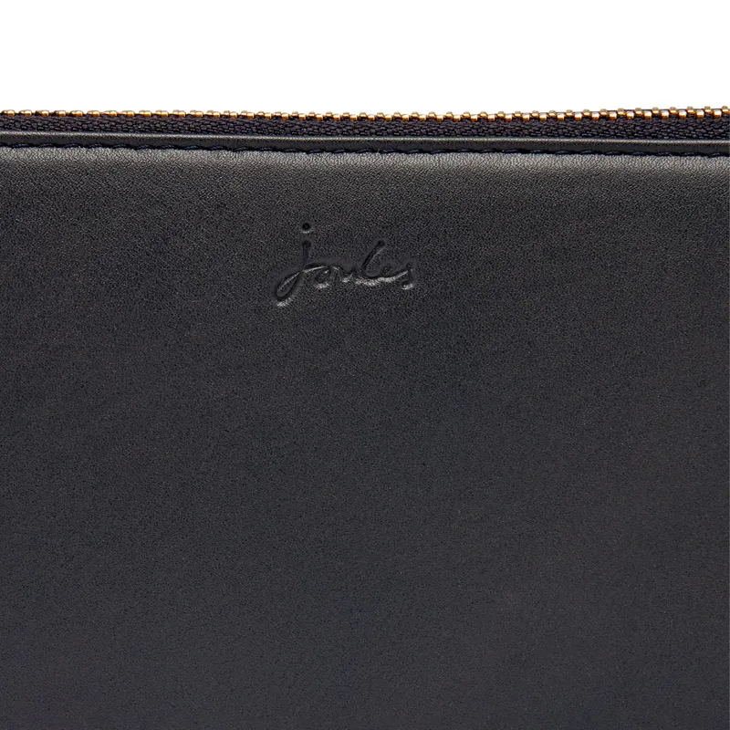 Joules Langton Zip Round Leather Purse - French Navy-4